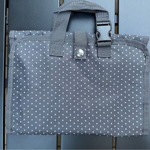 Thirty One (31) Timeless Makeup Bag City Charcoal Swiss Dot